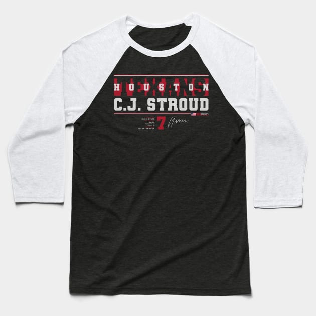 C.J. Stroud - Texans - 2024 Baseball T-Shirt by Nagorniak